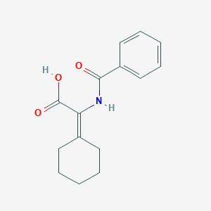 Acetic acid, (benzoylamino)cyclohexylidene-