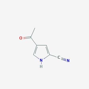 molecular formula C7H6N2O B102478 4-Acetyl-1h-pyrrole-2-carbonitrile CAS No. 16168-91-5
