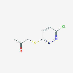 B102481 1-(6-Chloropyridazin-3-yl)sulfanylpropan-2-one CAS No. 18592-52-4