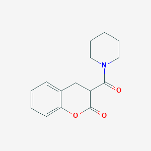 molecular formula C15H17NO3 B102487 3-(1-Piperidinylcarbonyl)-2-chromanone CAS No. 18144-60-0