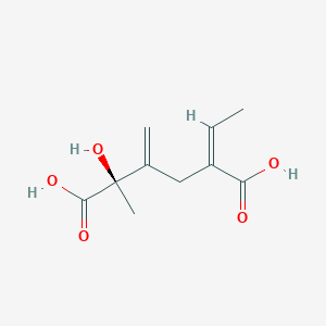(2R,5Z)-5-ethylidene-2-hydroxy-2-methyl-3-methylidenehexanedioic acid