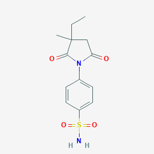 molecular formula C13H16N2O4S B102510 2-Ethyl-2-methyl-N-(p-sulfamoylphenyl) succinimide CAS No. 17100-92-4