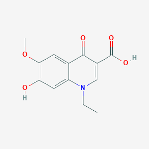 molecular formula C13H13NO5 B102521 1-Ethyl-1,4-dihydro-7-hydroxy-6-methoxy-4-oxoquinoline-3-carboxylic acid CAS No. 18465-38-8