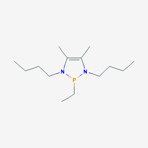 molecular formula C14H29N2P B010253 1,3,2-Diazaphosphol-4-ene, 2-ethyl-1,3-dibutyl-4,5-dimethyl- CAS No. 106054-01-7