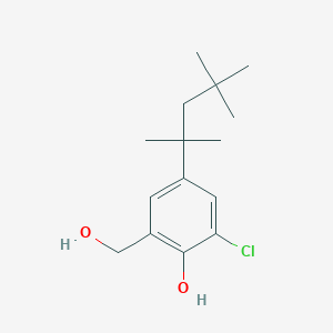 molecular formula C15H23ClO2 B102533 Benzenemethanol, 3-chloro-2-hydroxy-5-(1,1,3,3-tetramethylbutyl)- CAS No. 16372-99-9