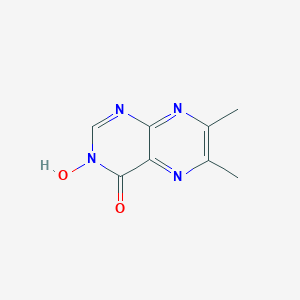molecular formula C8H8N4O2 B102553 3-Hydroxy-6,7-dimethyl-4(3H)-pteridinone CAS No. 18106-61-1