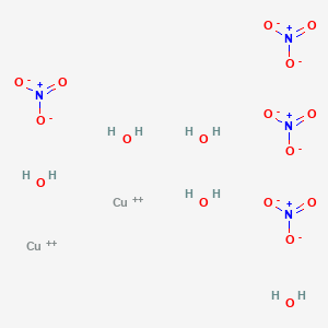 molecular formula Cu2H10N4O17 B102555 Copper II nitrate hemipentahydrate CAS No. 19004-19-4