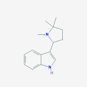 molecular formula C15H20N2 B102564 3-(1,5,5-trimethylpyrrolidin-2-yl)-1H-indole CAS No. 19137-80-5