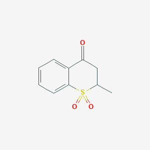 molecular formula C10H10O3S B102567 Thiochroman-4-one, 2-methyl-, 1,1-dioxide CAS No. 16808-50-7