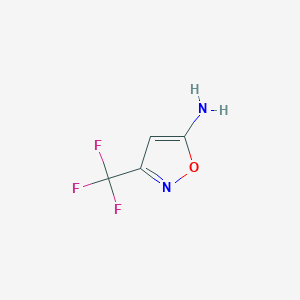 molecular formula C4H3F3N2O B010257 3-(Trifluoromethyl)isoxazol-5-amine CAS No. 108655-63-6