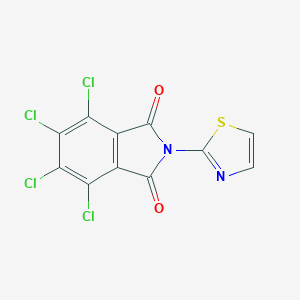 molecular formula C11H2Cl4N2O2S B102575 4,5,6,7-Tetrachloro-2-thiazol-2-yl-isoindole-1,3-dione CAS No. 16131-68-3