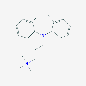 molecular formula C20H27N2+ B102580 5H-Dibenz(b,f)azepine-5-propanaminium, 10,11-dihydro-N,N,N-trimethyl- CAS No. 16870-96-5