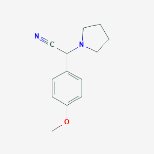 molecular formula C13H16N2O B102581 2-(4-Methoxyphenyl)-2-pyrrolidin-1-ylacetonitrile CAS No. 15190-12-2