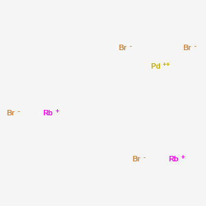 molecular formula Br4PdRb2 B102596 Dirubidium tetrabromopalladate(2-) CAS No. 15654-53-2