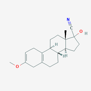 molecular formula C20H27NO2 B102599 17-Hydroxy-3-methoxyestra-2,5(10)-diene-17-carbonitrile CAS No. 17006-17-6