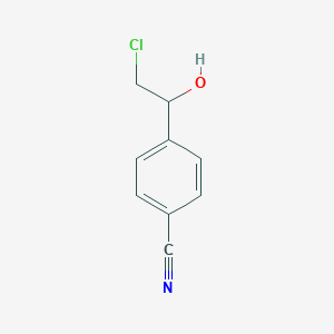 molecular formula C9H8ClNO B102610 4-(2-Chloro-1-hydroxyethyl)benzonitrile CAS No. 16508-11-5