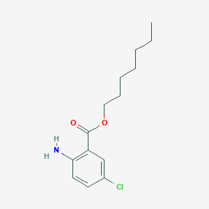 molecular formula C14H20ClNO2 B102619 Anthranilic acid, 5-chloro-, heptyl ester CAS No. 18189-09-8