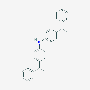 molecular formula C28H27N B010262 4-(1-Phenylethyl)-n-[4-(1-phenylethyl)phenyl]aniline CAS No. 75422-59-2