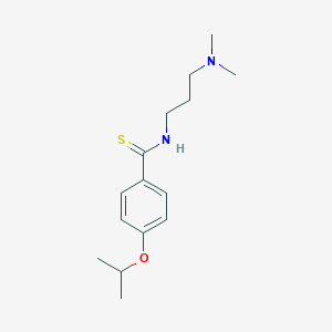 molecular formula C15H24N2OS B102624 Benzamide, N-(3-dimethylaminopropyl)-p-isopropoxythio- CAS No. 16531-46-7