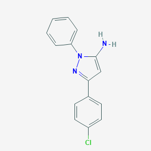 molecular formula C15H12ClN3 B010265 3-(4-chlorophenyl)-1-phenyl-1H-pyrazol-5-amine CAS No. 19652-14-3