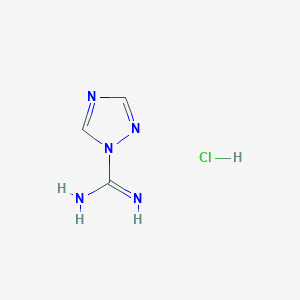 molecular formula C3H6ClN5 B102671 1H-1,2,4-Triazole-1-carboximidamide hydrochloride CAS No. 19503-26-5