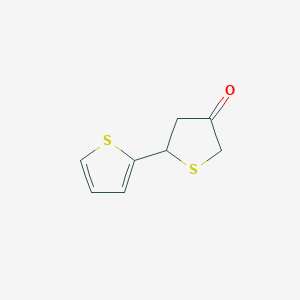 molecular formula C8H8OS2 B010268 5-(2-Thienyl)tetrahydrothiophen-3-one CAS No. 108372-48-1