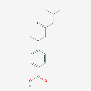 molecular formula C15H20O3 B102682 4-(6-Methyl-4-oxoheptan-2-yl)benzoic acid CAS No. 17844-11-0