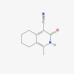 molecular formula C11H12N2O B102688 3-Hydroxy-1-methyl-5,6,7,8-tetrahydroisoquinoline-4-carbonitrile CAS No. 17012-30-5