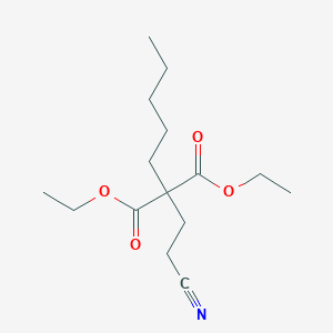 molecular formula C15H25NO4 B102698 Malonic acid, 2-cyanoethyl-, pentyl-, diethyl ester CAS No. 18755-33-4