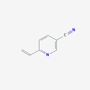 molecular formula C8H6N2 B102711 6-Ethenylpyridine-3-carbonitrile CAS No. 16173-99-2