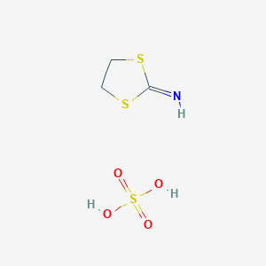 molecular formula C3H7NO4S3 B102713 1,3-Dithiolan-2-imine, sulfate (1:1) CAS No. 19210-54-9