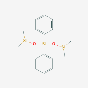 molecular formula C16H22O2Si3 B102716 1,1,5,5-Tetramethyl-3,3-diphenyltrisiloxane CAS No. 17875-55-7