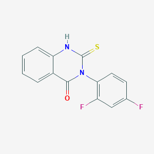 molecular formula C14H8F2N2OS B102719 3-(2,4-Difluoro-phenyl)-2-mercapto-3H-quinazolin-4-one CAS No. 19062-31-8