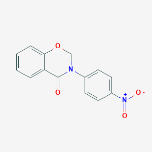 molecular formula C14H10N2O4 B102726 4H-1,3-BENZOXAZIN-4-ONE, 2,3-DIHYDRO-3-(p-NITROPHENYL)- CAS No. 18672-15-6