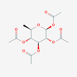 molecular formula C14H20O9 B102753 Acetyl 2,3,4-tri-O-acetyl-6-deoxy-beta-D-glucopyranoside CAS No. 17081-04-8