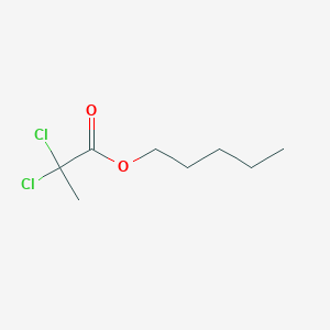 molecular formula C8H14Cl2O2 B102789 Propanoic acid, 2,2-dichloro-, pentyl ester CAS No. 17640-08-3