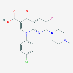 1-(4-Chloro-phenyl)-6-fluoro-4-oxo-7-piperazin-1-YL-1,4-dihydro-[1,8]naphthyridine-3-carboxylic acid