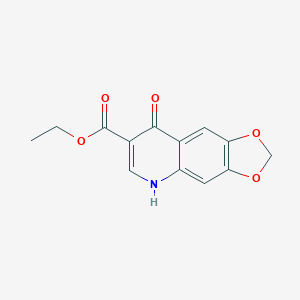 molecular formula C13H11NO5 B102824 Ethyl 8-hydroxy-[1,3]dioxolo[4,5-g]quinoline-7-carboxylate CAS No. 16171-98-5
