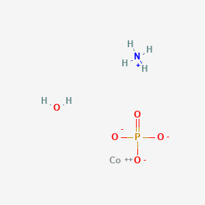 molecular formula CoH6NO5P B102828 Ammonium cobalt(II) phosphate monohydrate CAS No. 16827-96-6