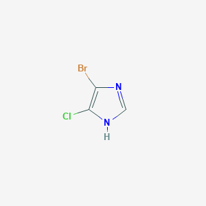 molecular formula C3H2BrClN2 B102831 4-bromo-5-chloro-1H-imidazole CAS No. 17487-98-8
