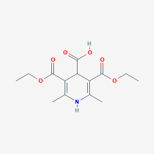 molecular formula C14H19NO6 B102863 3,5-Bis(ethoxycarbonyl)-2,6-dimethyl-1,4-dihydropyridine-4-carboxylic acid CAS No. 19350-66-4