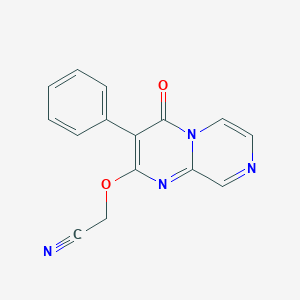 4H-Pyrazino(1,2-a)pyrimidin-4-one, 2-(cyanomethoxy)-3-phenyl-