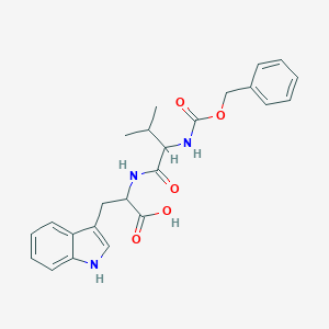 molecular formula C24H27N3O5 B102910 3-(1H-indol-3-yl)-2-[[3-methyl-2-(phenylmethoxycarbonylamino)butanoyl]amino]propanoic acid CAS No. 18904-53-5