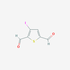 molecular formula C6H3IO2S B102916 3-Iodo-2,5-thiophenedicarbaldehyde CAS No. 18799-87-6