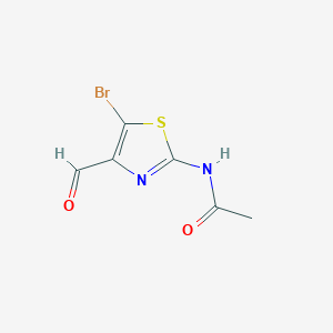 molecular formula C6H5BrN2O2S B102921 N-(5-bromo-4-formyl-1,3-thiazol-2-yl)acetamide CAS No. 16443-97-3