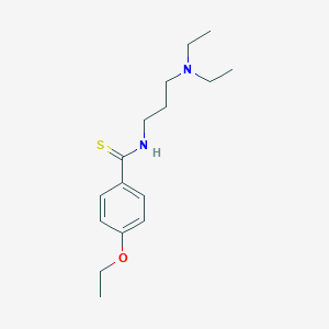molecular formula C16H26N2OS B102942 Benzamide, N-(3-diethylaminopropyl)-p-ethoxythio- CAS No. 16531-25-2