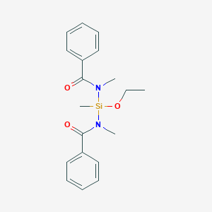 molecular formula C19H24N2O3Si B102964 Bis(N-methylbenzamido)methylethoxysilane CAS No. 16230-35-6