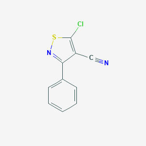molecular formula C10H5ClN2S B102966 5-Chloro-3-phenyl-4-isothiazolecarbonitrile CAS No. 19363-60-1