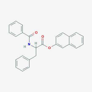 molecular formula C26H21NO3 B102981 萘-2-基 2-苯甲酰胺基-3-苯基丙酸酯 CAS No. 15873-25-3