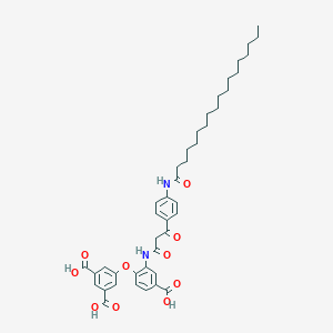 5-[4-Carboxy-2-[[3-[4-(octadecanoylamino)phenyl]-3-oxopropanoyl]amino]phenoxy]benzene-1,3-dicarboxylic acid